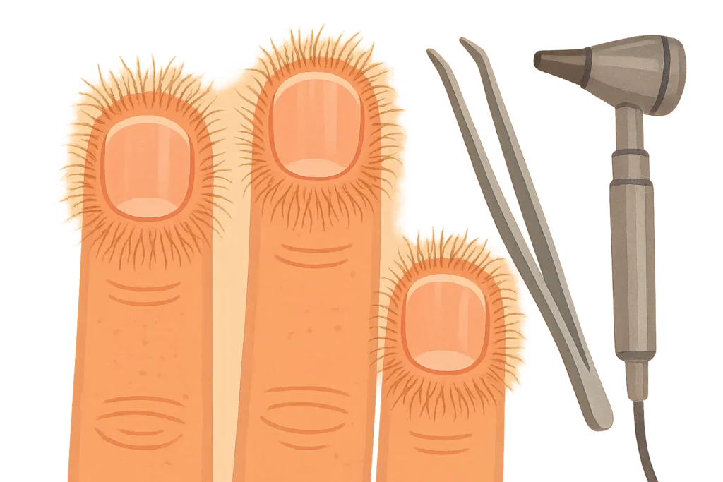 Furry nail condition example