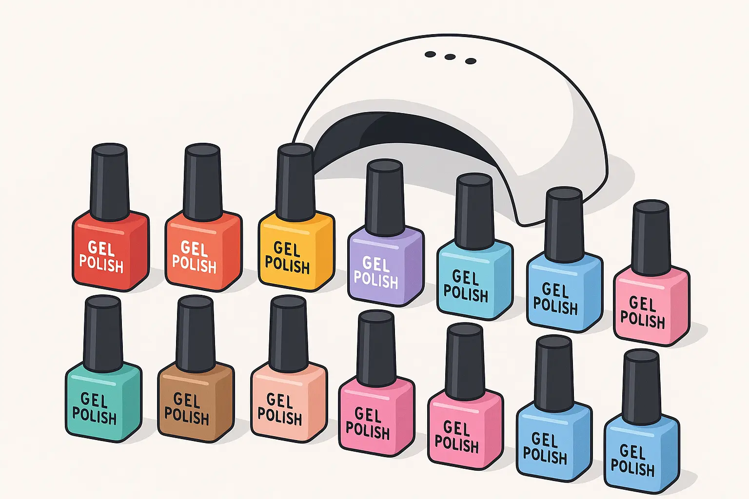 Gel polish application process