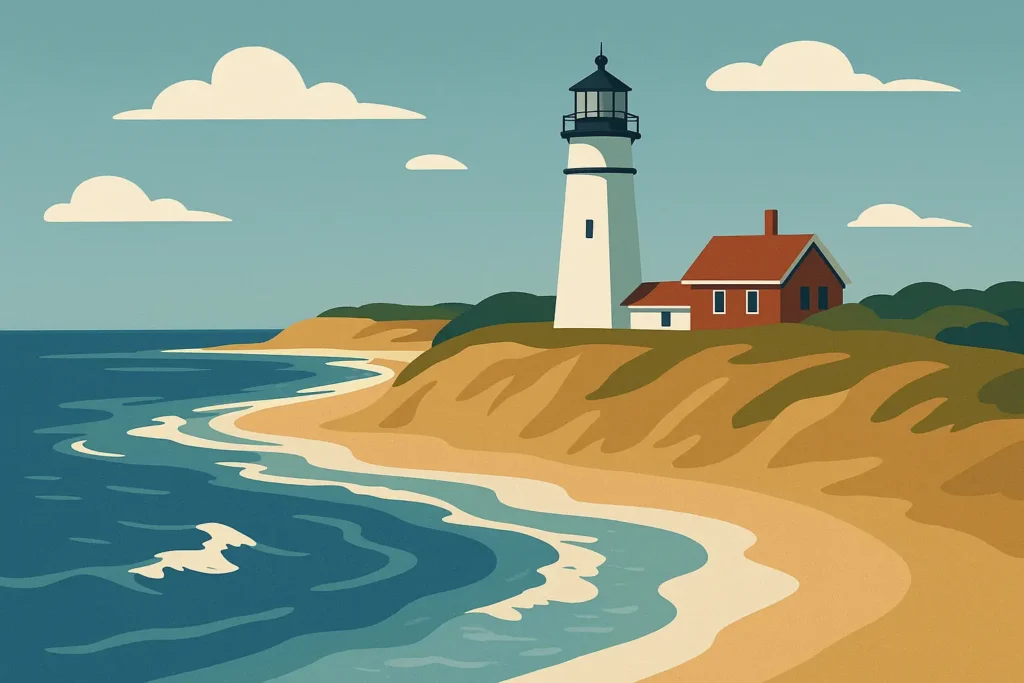 Cape Cod beaches and coastal scenery