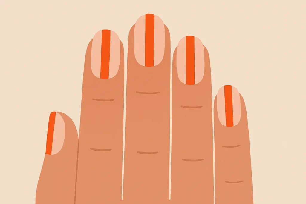 Single stripe nail design