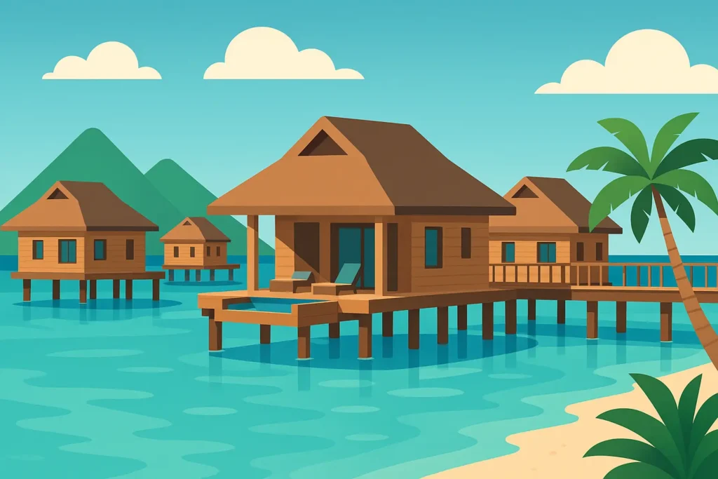 Luxury Malaysia resort with overwater bungalows and pristine beaches