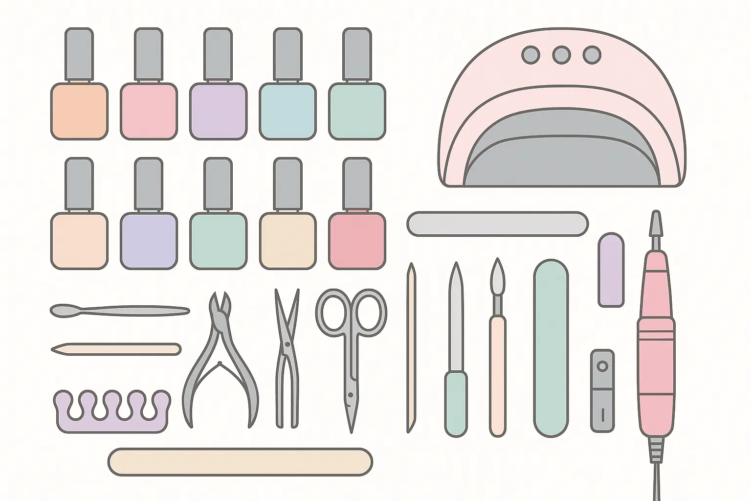 Seasonal pastel nail color guide