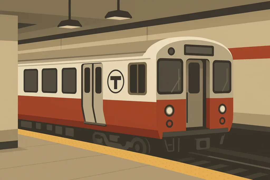 Boston public transportation and walking areas
