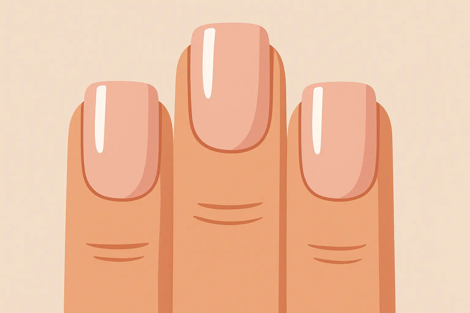 Classic French manicure with glossy finish
