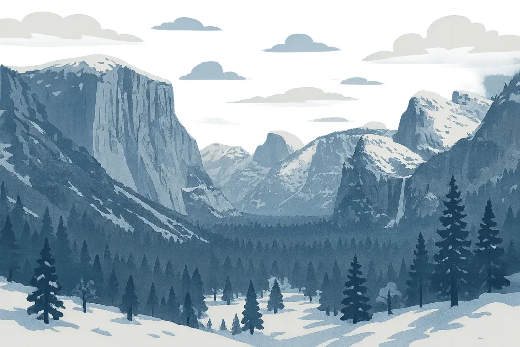 Seasonal Yosemite landscape