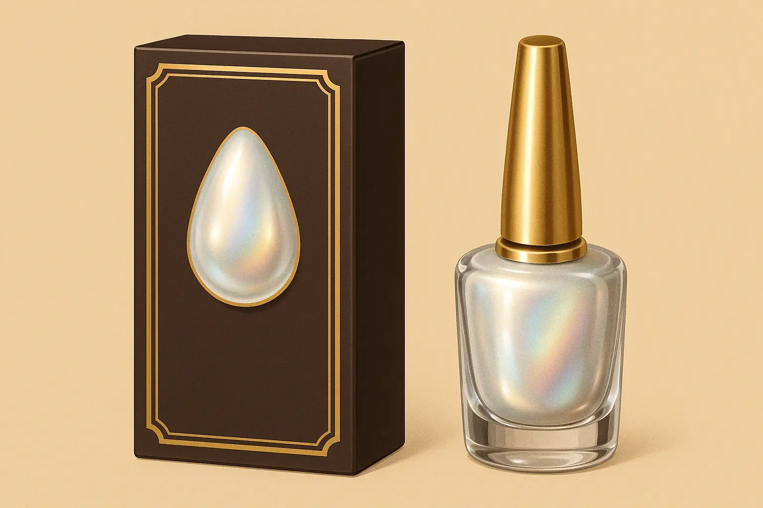 Luxury pearl chrome nail collection