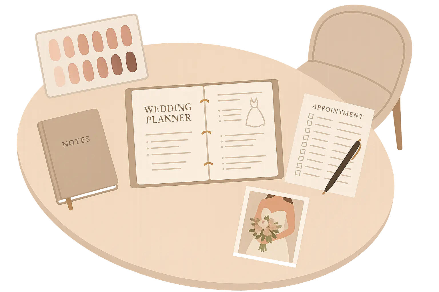 Professional wedding support and planning assistance