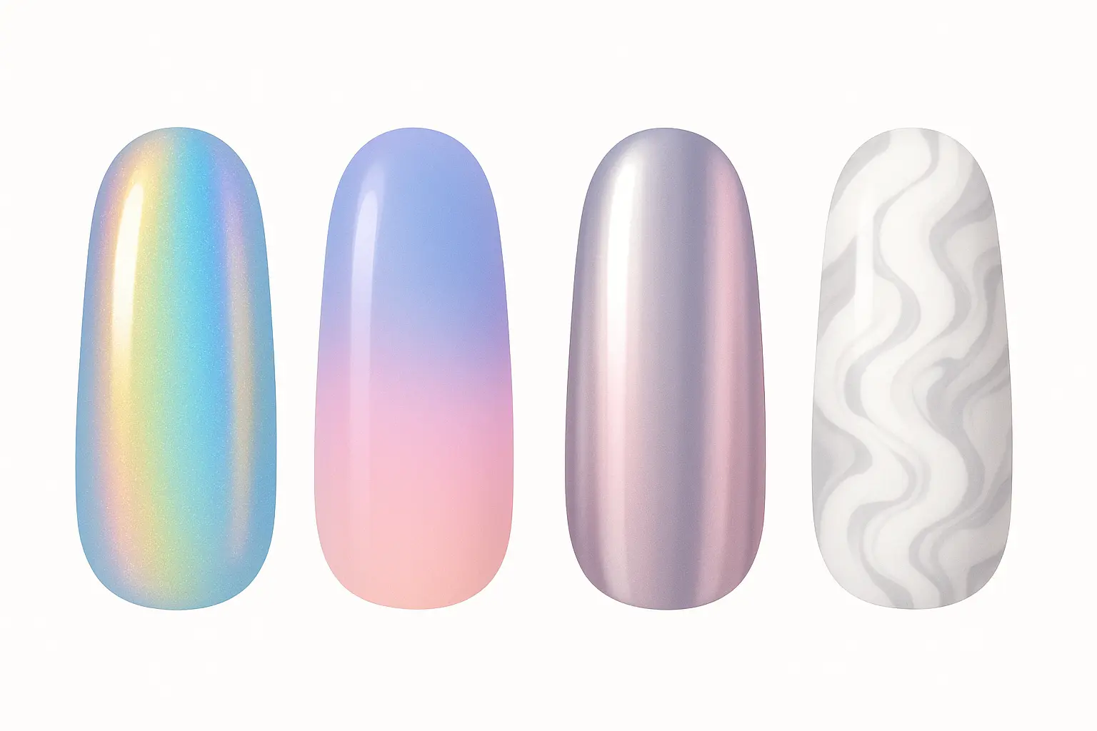 Gradient glazed ombré nail art