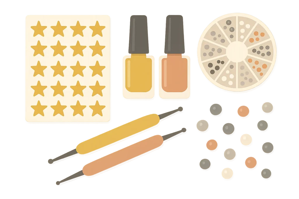 Star nail design complexity examples