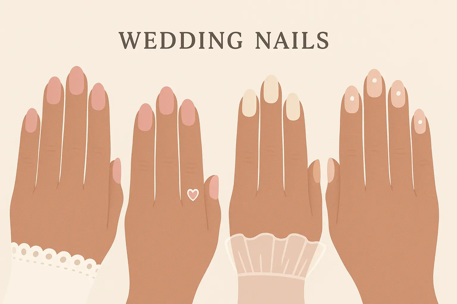 Wedding day nail coordination services