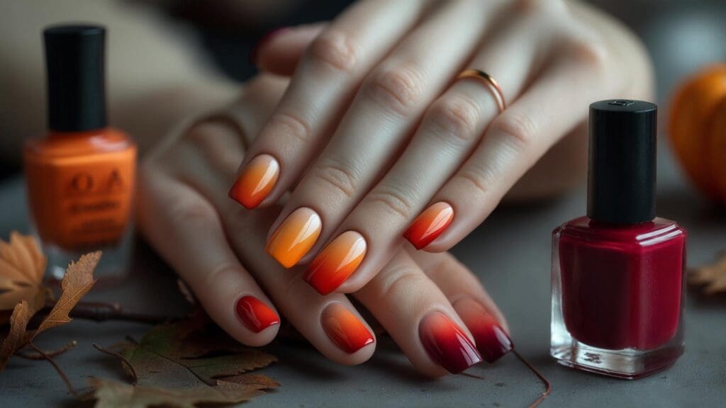 fall ombre nails