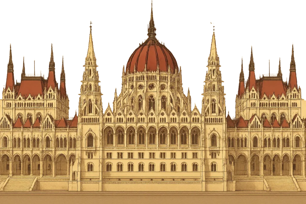 Budapest planning map with major attractions marked