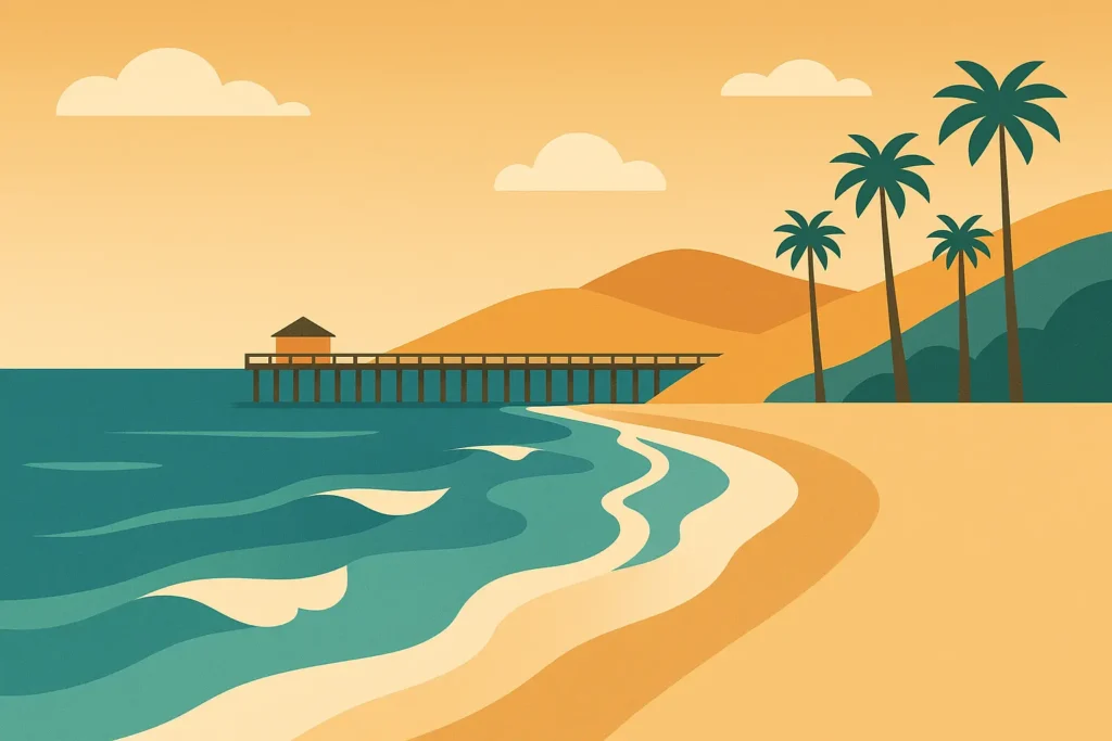 California beach coastline