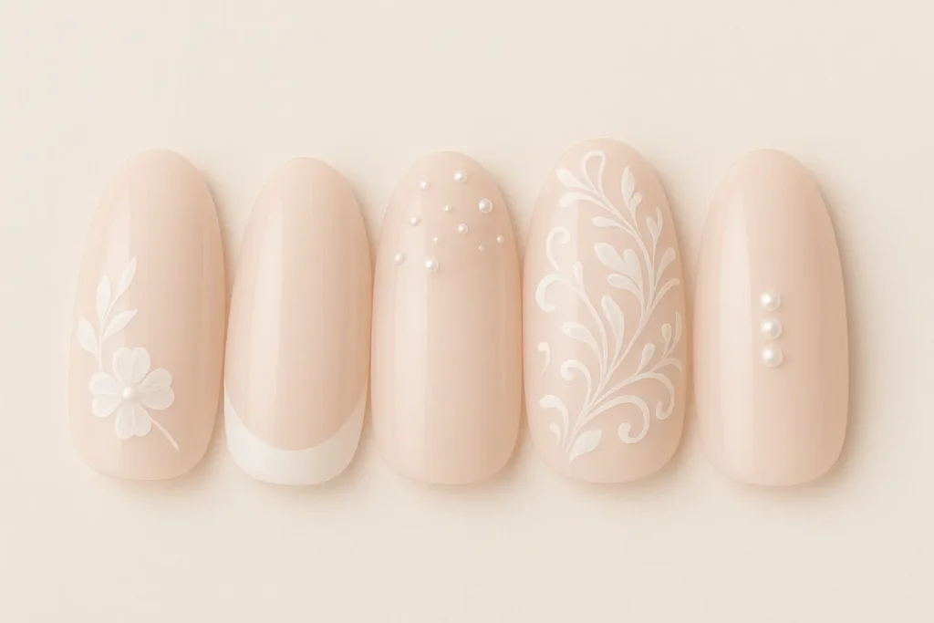 Wedding nail coordination