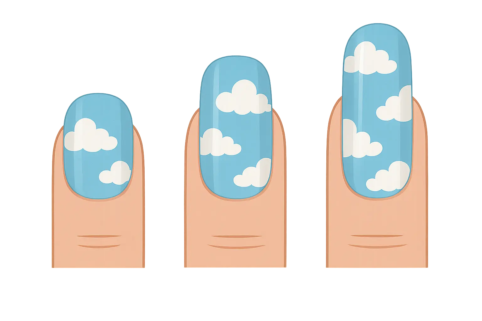 Choosing perfect cloud nail design
