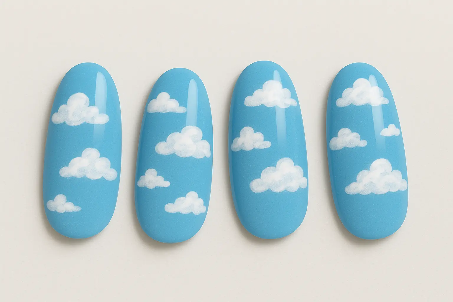 Cloud nine nail art design