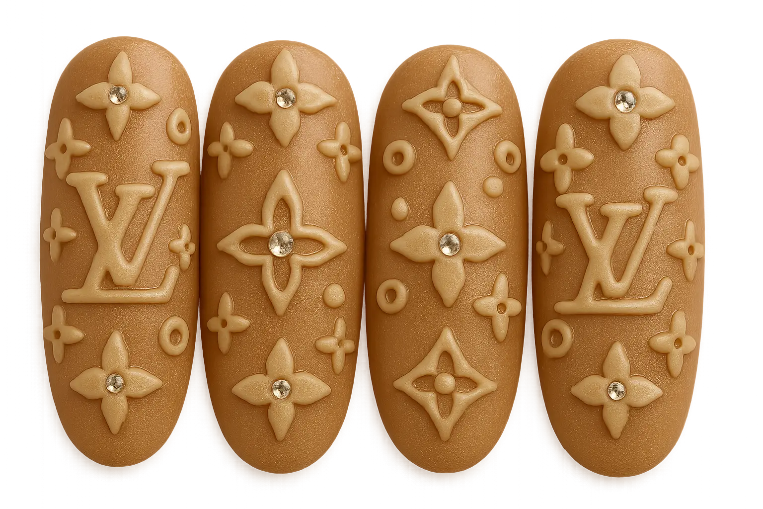 3D monogram nail application