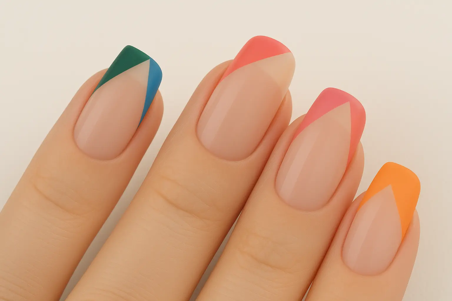 Modern French manicure variations