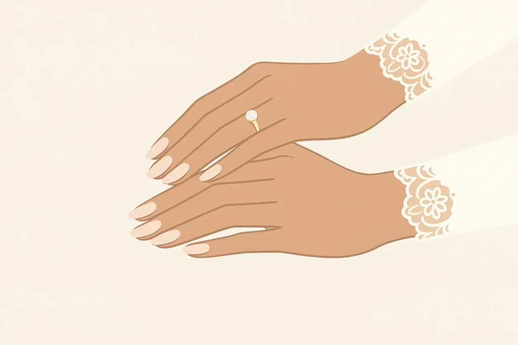 Professional bridesmaid helping with wedding day beauty preparations