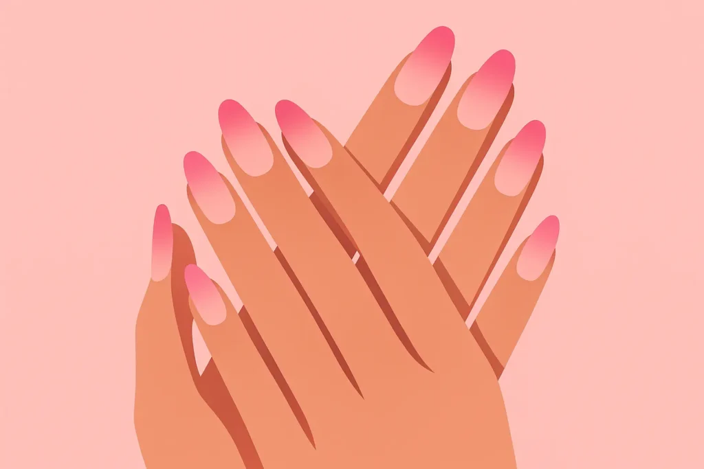 Stunning pink ombre nail designs showcase