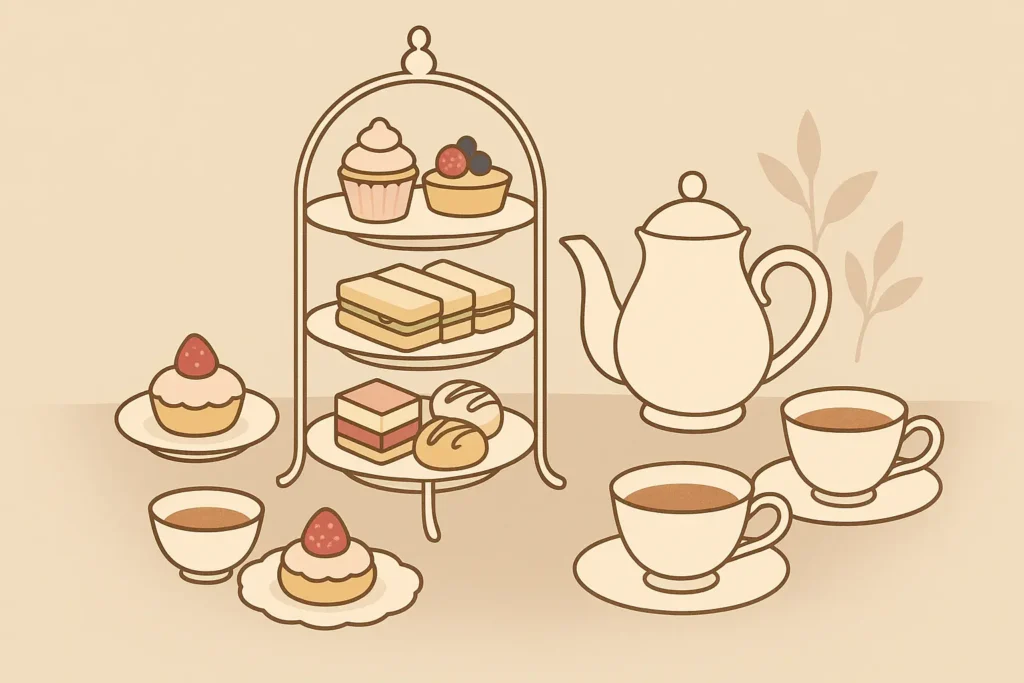 Luxury afternoon tea service at The Ritz