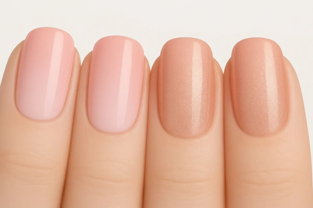 classic rose gold ombre nail design