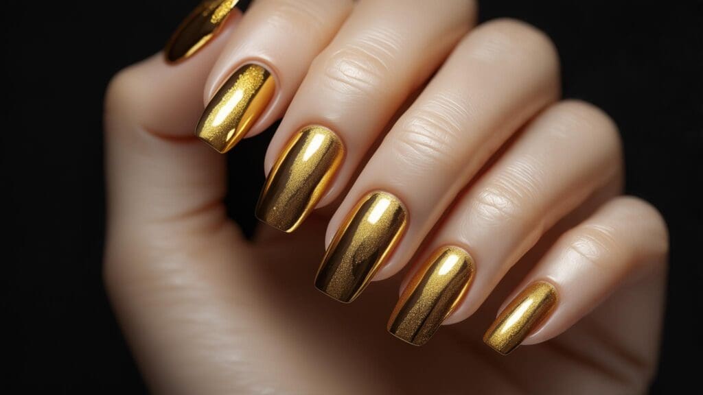 gold nails