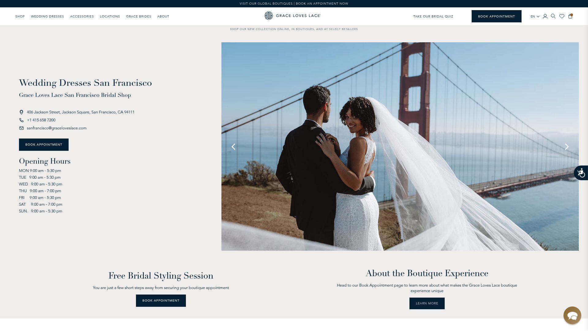 Grace Loves Lace San Francisco showroom