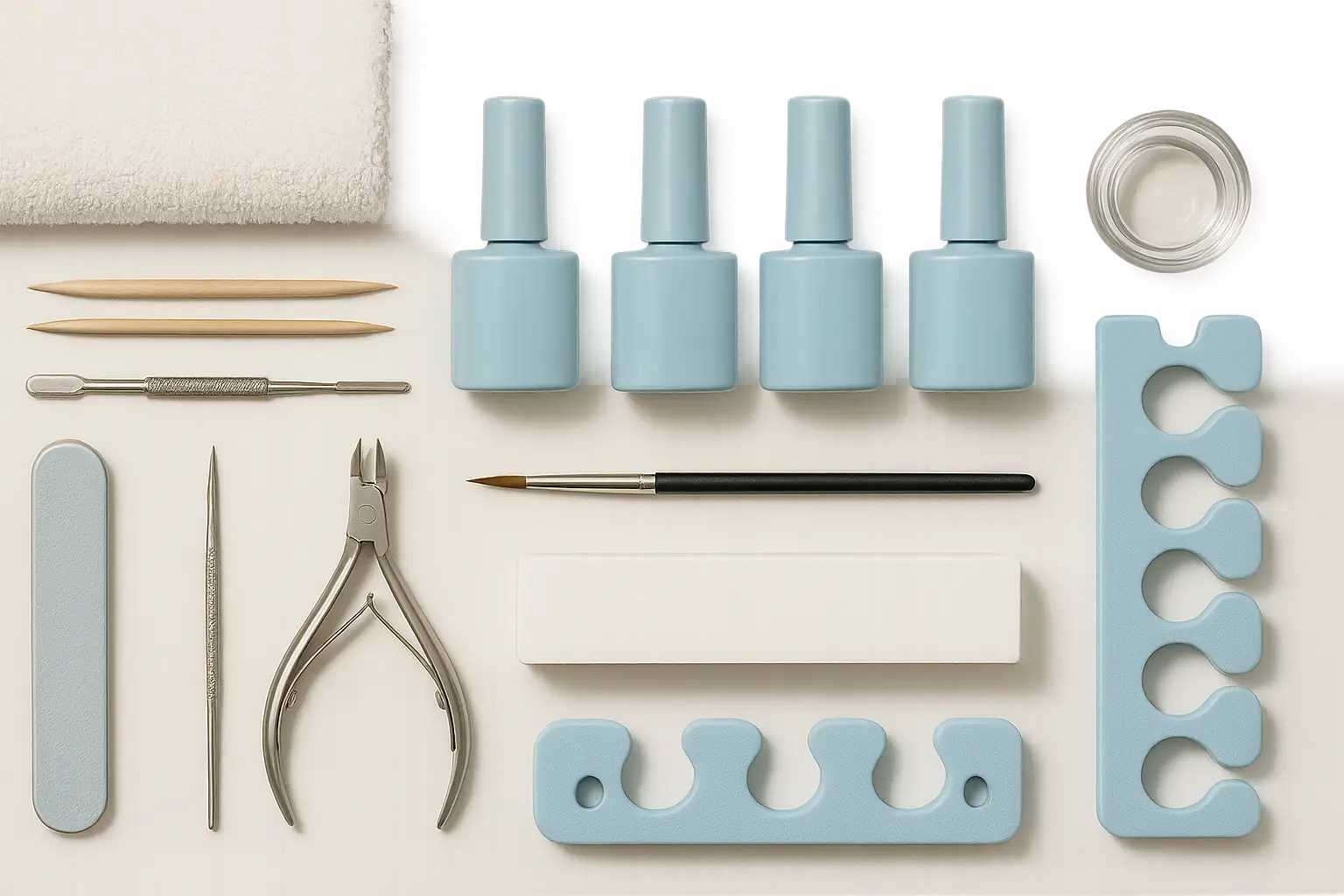 Professional nail application tools and DIY nail kit comparison