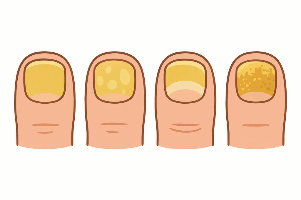 Common causes of yellow toenail discoloration