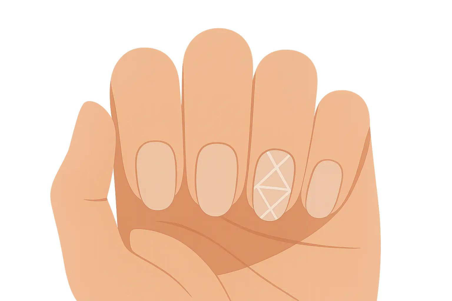Single accent nail design showing minimalist winter nail art elegance