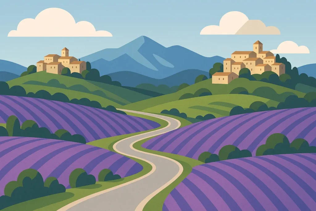 French Riviera coastal train route