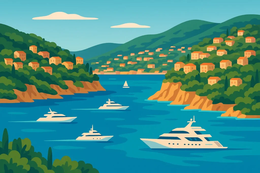 French Riviera coastline