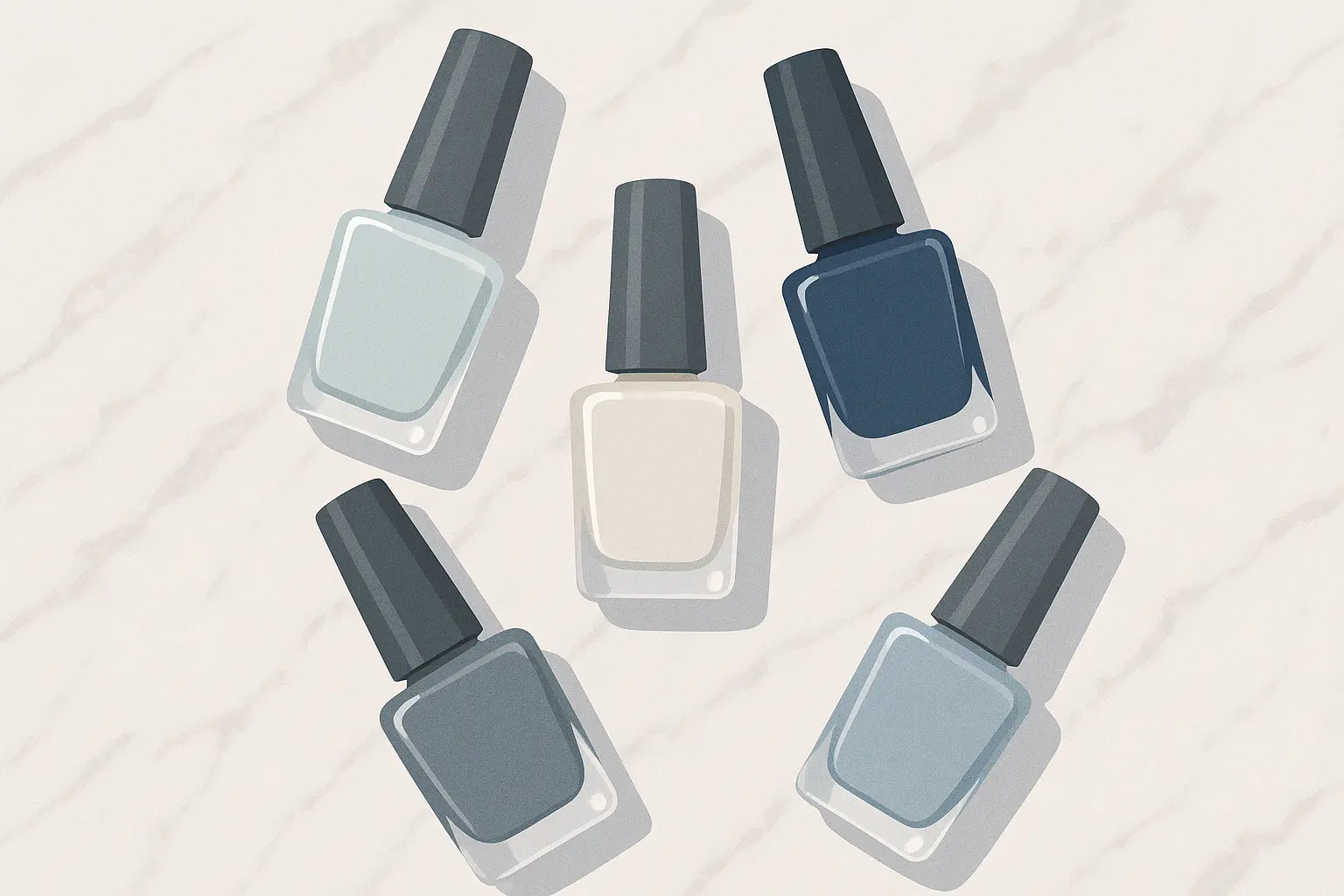 Elegant winter nail designs showcasing sophisticated color palettes