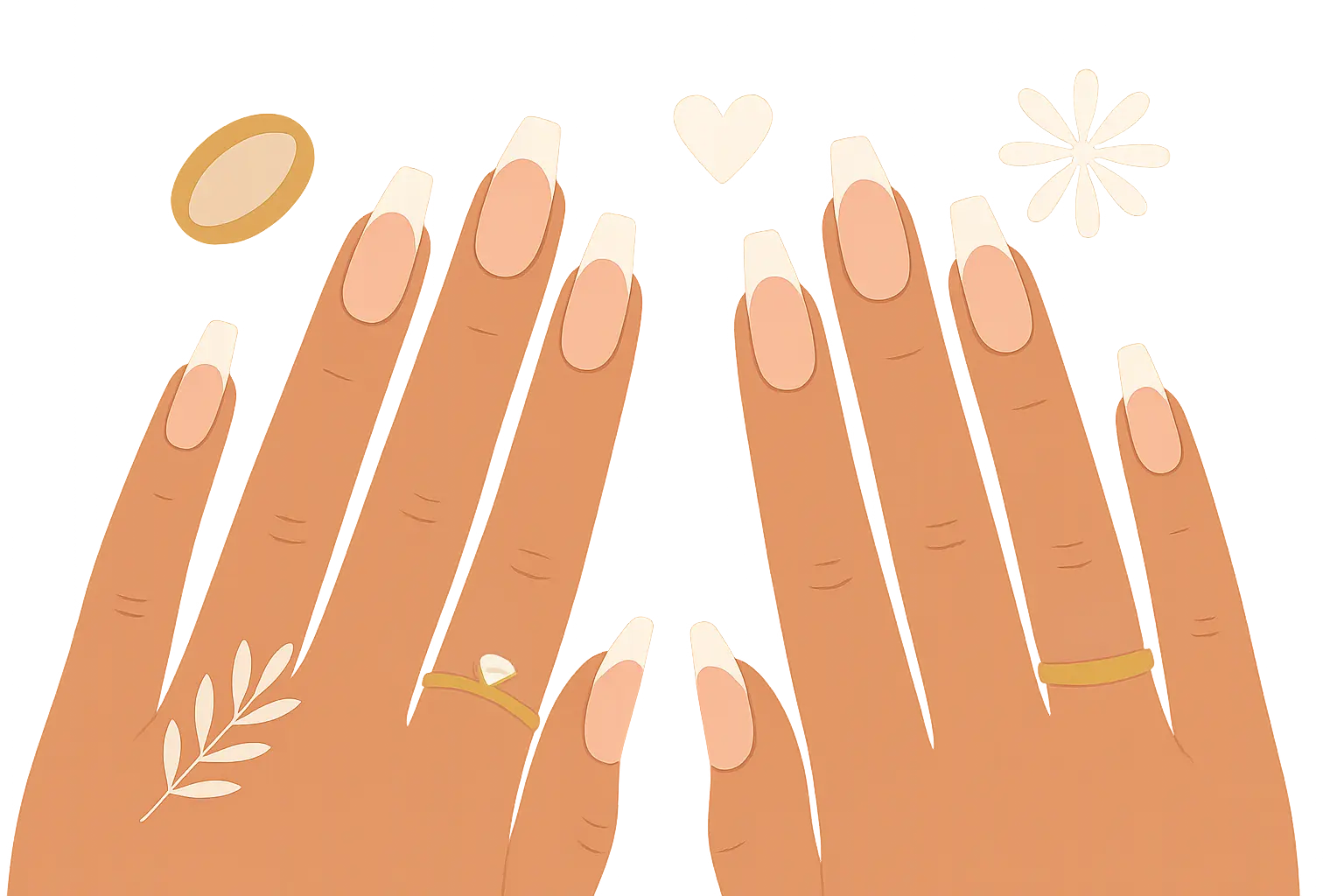 Wedding day nail coordination and planning