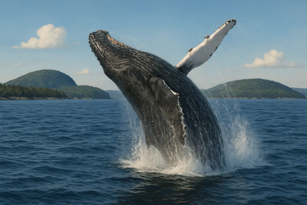 Maine wildlife including seals and seabirds in natural habitat