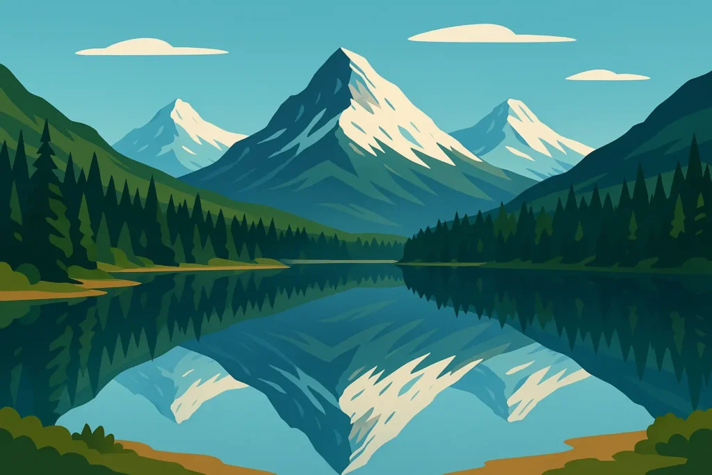Glacier National Park scenic mountain landscape with pristine lakes and hiking trails