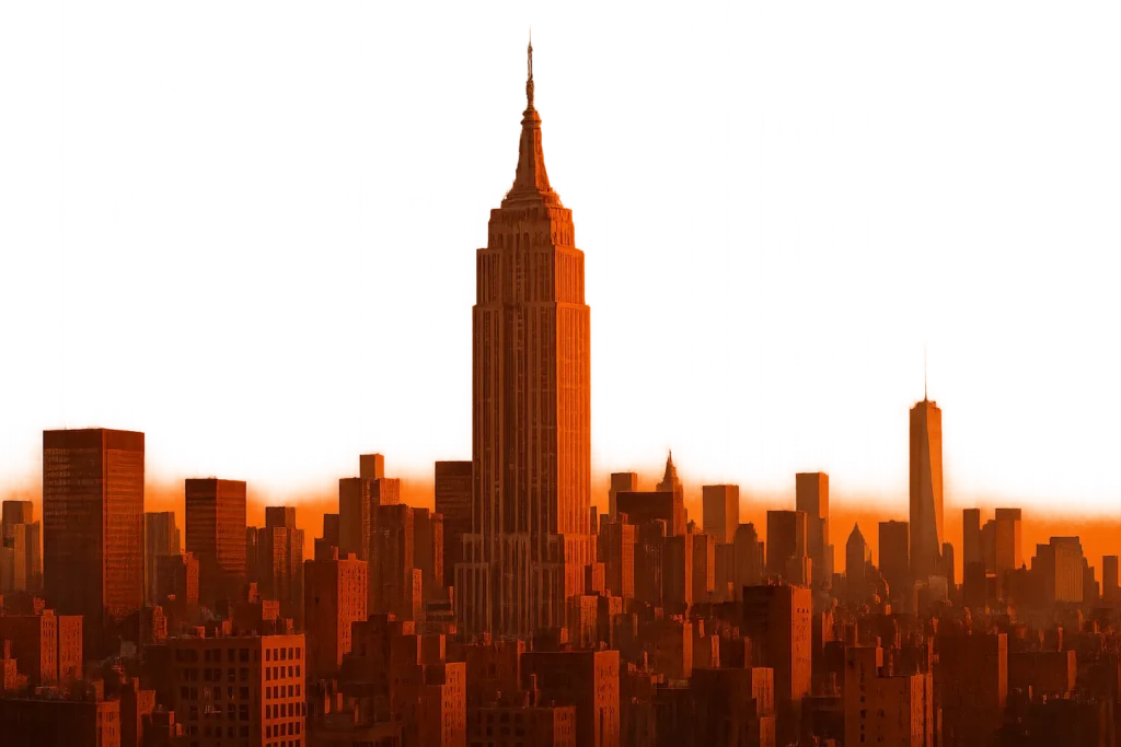 NYC skyline view from observation deck