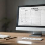 itinerary template