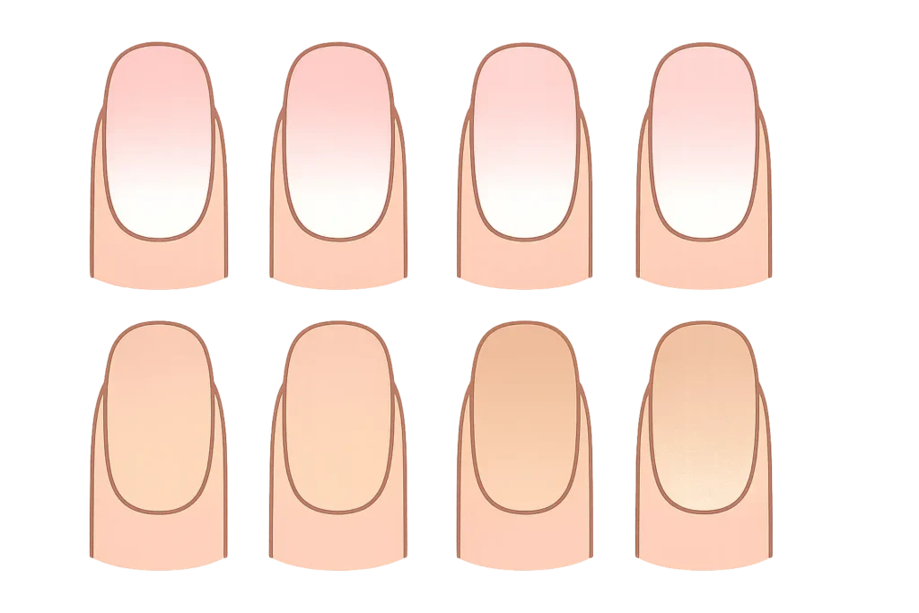 Classic gradient nail designs