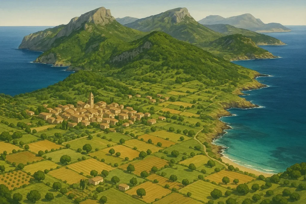 Mallorca coastal landscape with dramatic cliffs and turquoise waters