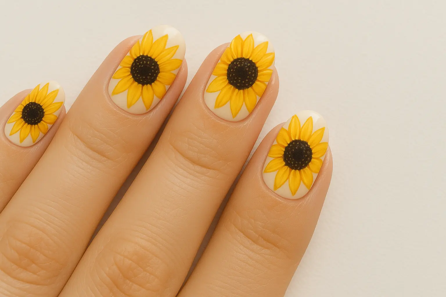 Seasonal themed August nail designs