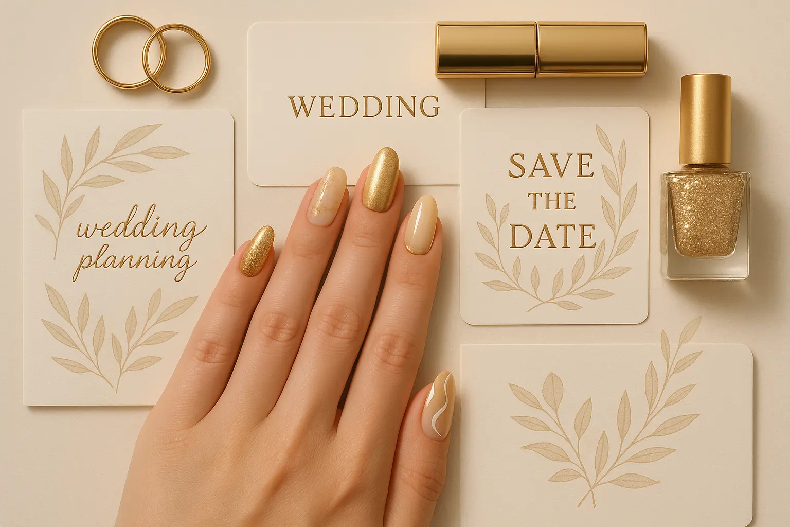 Professional wedding day nail coordination