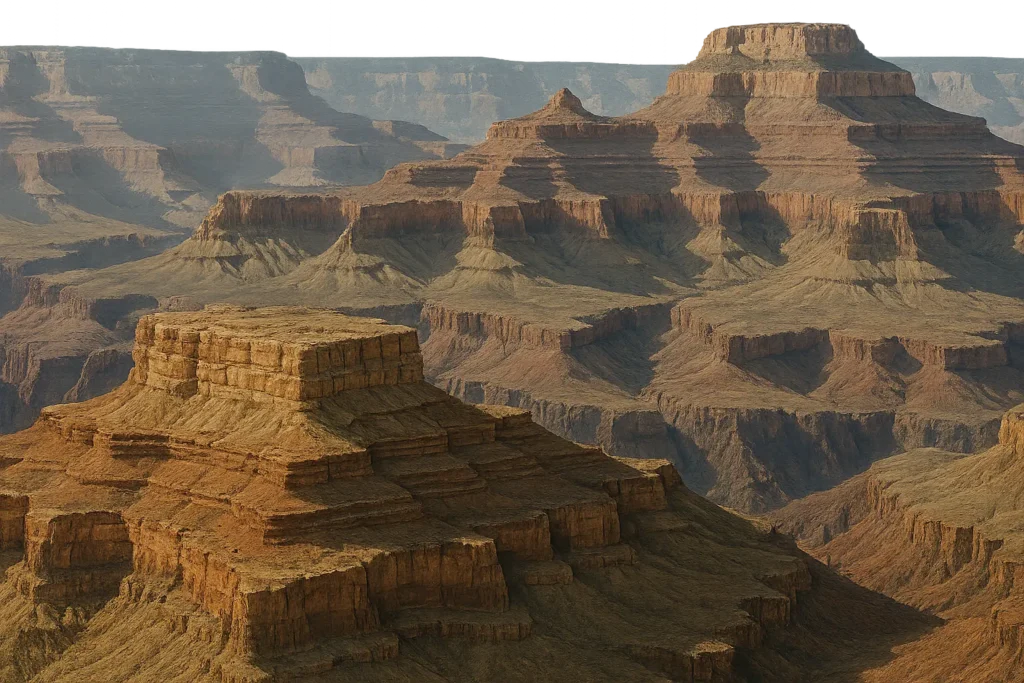 Geological rock layers at Grand Canyon