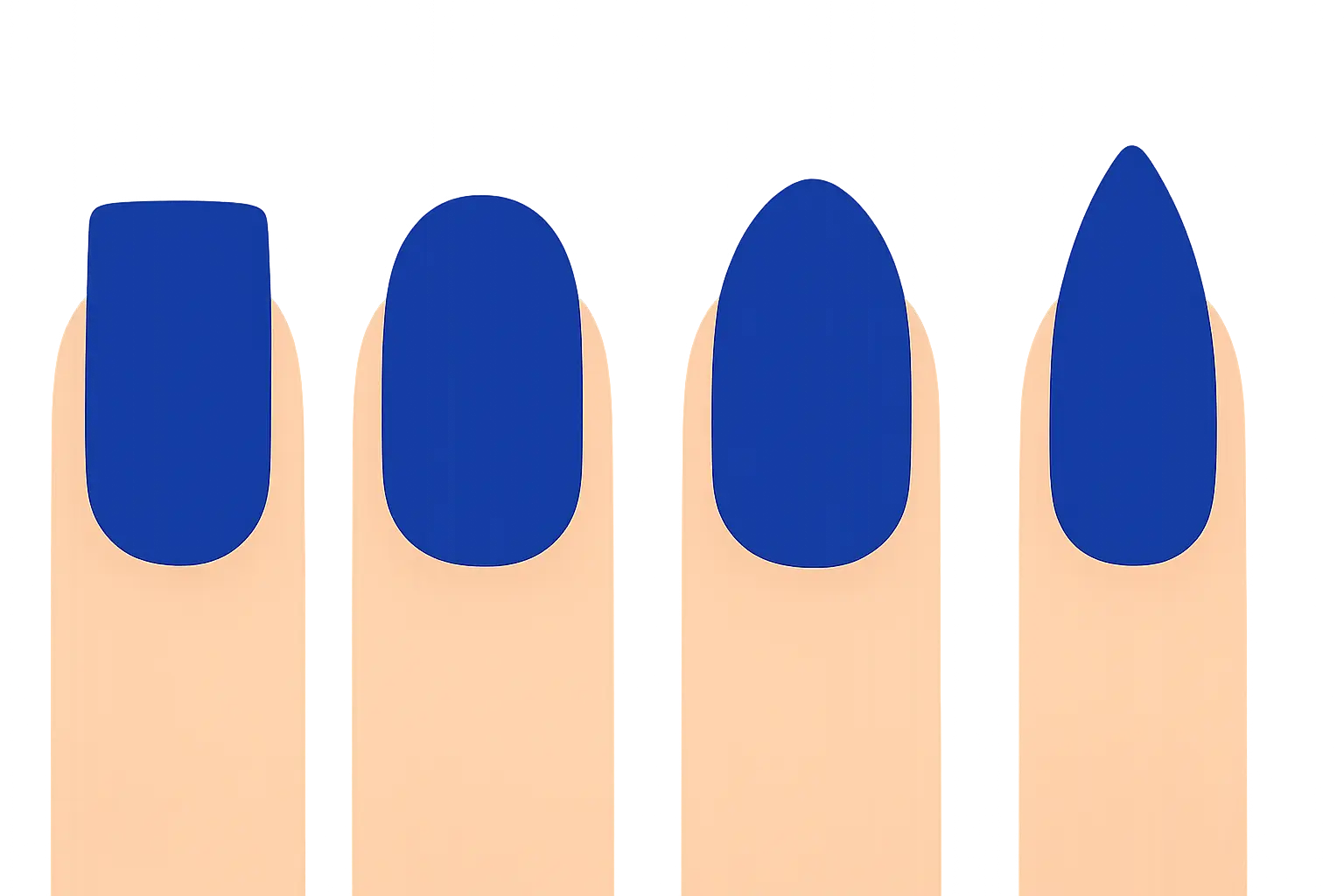 Blue Christmas nail shape compatibility guide