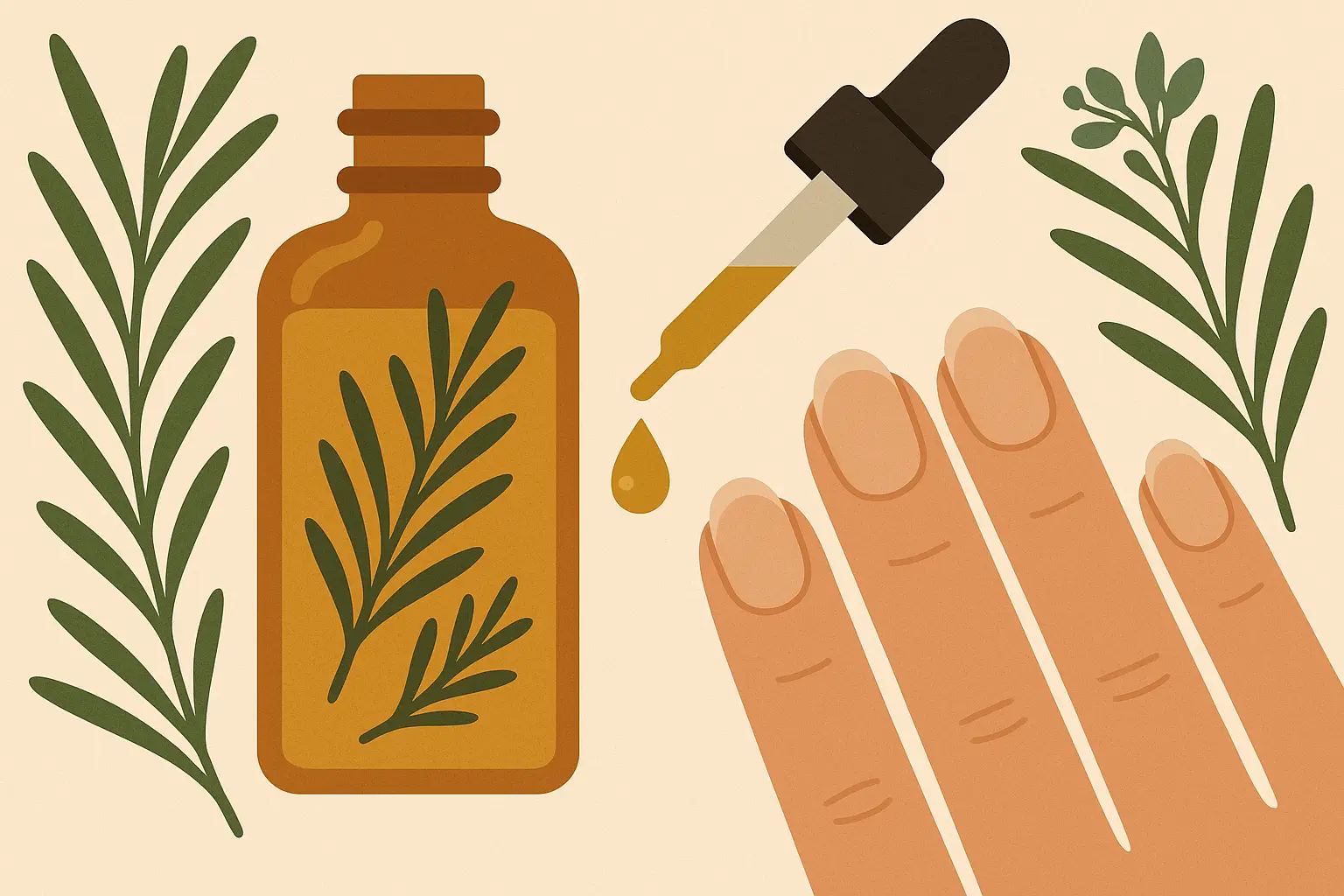 Rosemary oil massage for nail growth enhancement