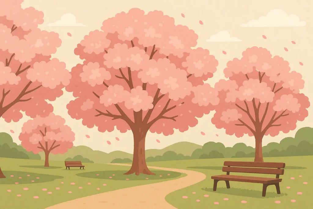 Cherry blossoms in Tokyo park