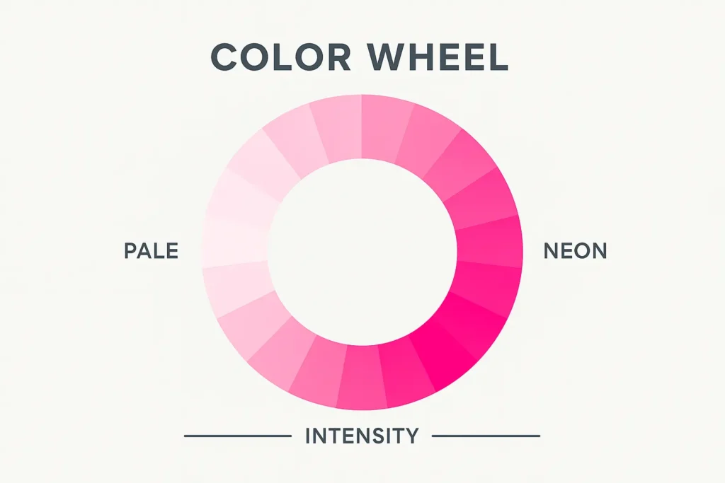 Pink ombre nail color intensity comparison