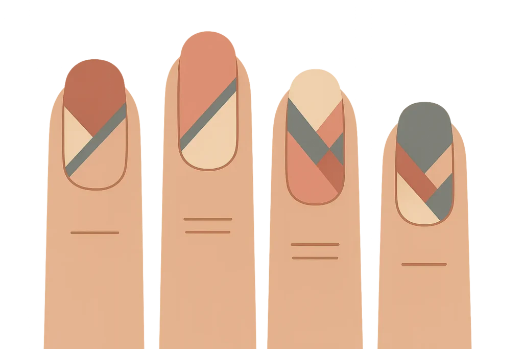 Wedding day baby boomer nails