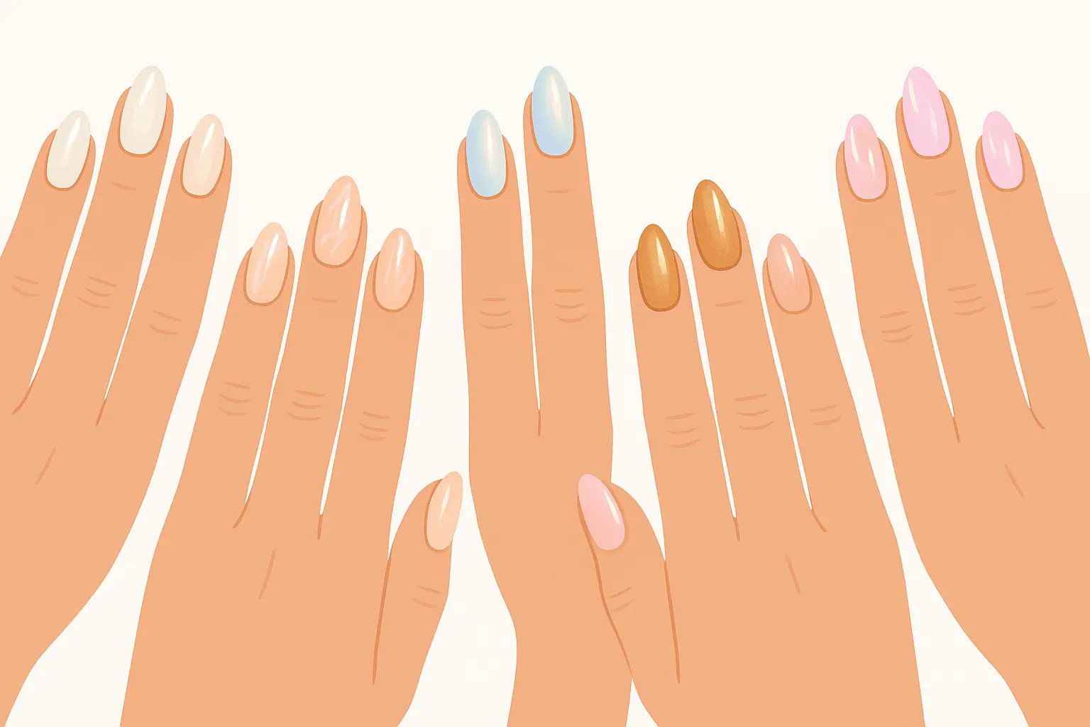 Glazed nail trend examples